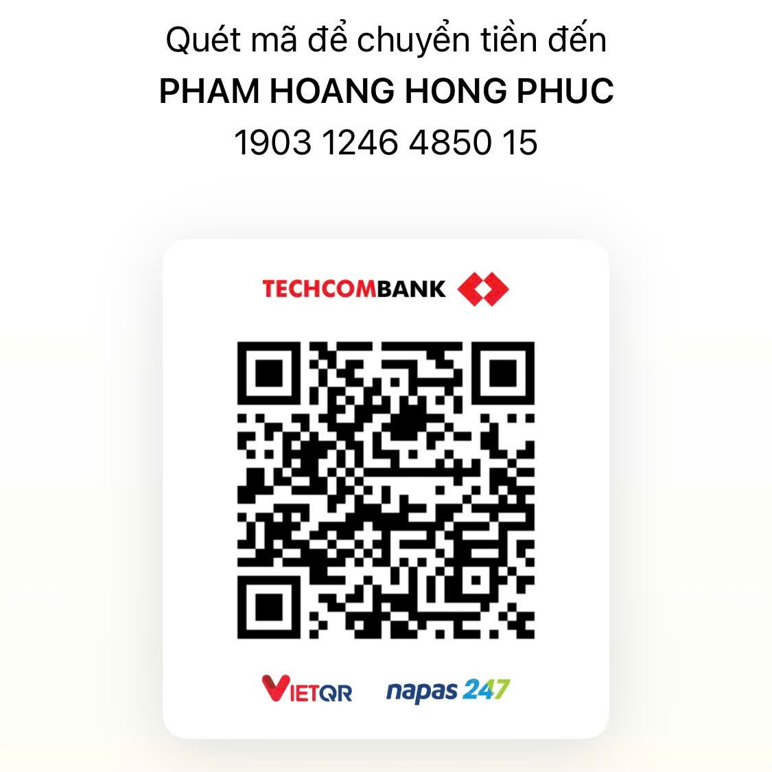 Mã QR ủng hộ